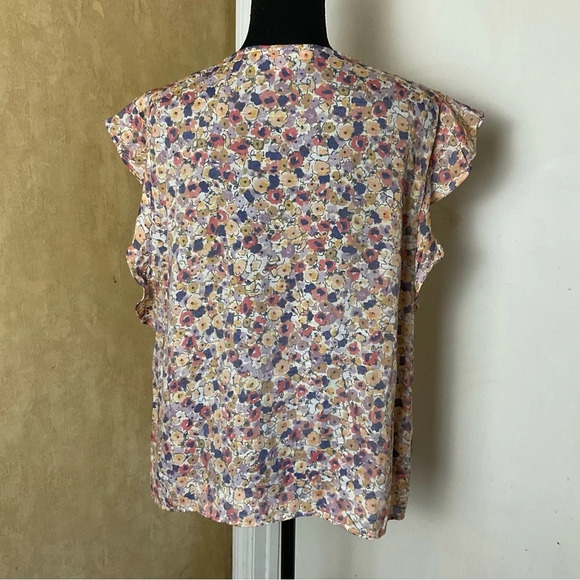 Hope & Harlow Floral Sleeveless Blouse. Size: L - Picture 6 of 11